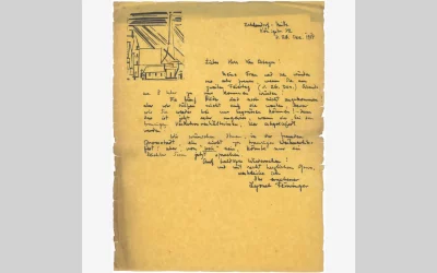 Brief von Lyonel Feininger an Paul van Ostayen. 1918.